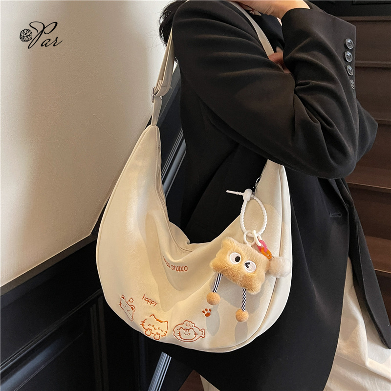 韩风大容量单肩包包女可爱简约百搭饺子包少女学生上课通勤斜挎包,箱包皮具/热销女包/男包,通用款女包,淘宝优惠券,粉丝福利购,淘宝优惠卷