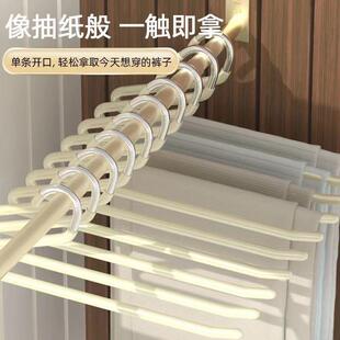 子收纳神器 鹅型裤 架家用无痕裤 夹防滑衣架专用衣柜内置裤 挂架挂裤