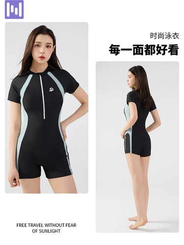 Купальник, комбинезон для плавания, изысканный стиль, короткий рукав, большой размер