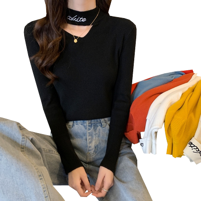 设计感小众内搭镂空毛衣女打底衫