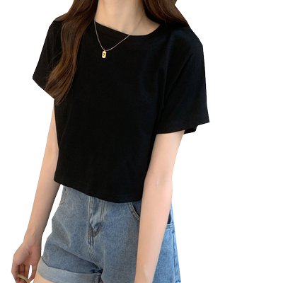 纯棉t恤女短袖夏季ins别致设计感