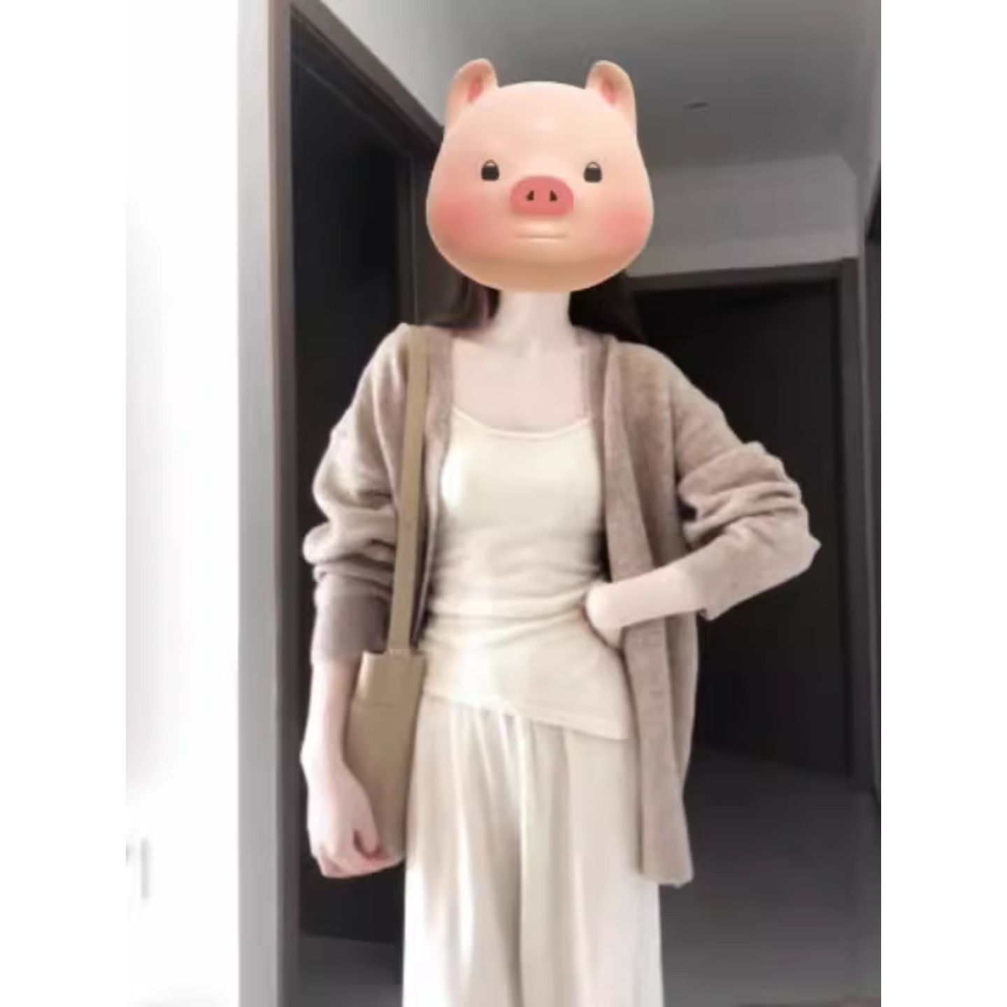 韩系慵懒风燕麦色毛衣开衫外套女春秋2025新款巨好看的针织衫上衣