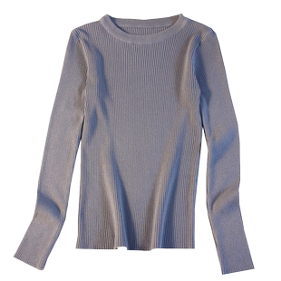 秋冬2025新款低领修身长袖打底针织衫上衣加厚一体绒内搭毛衣女士