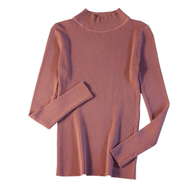 秋冬季加厚加绒修身显瘦长袖打底针织衫上衣半高领内搭黑色毛衣女