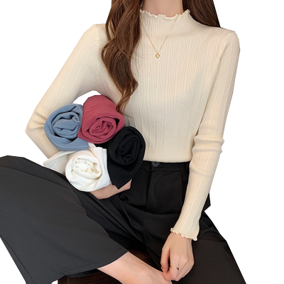 半高领内搭女士春秋新款紧身毛衣