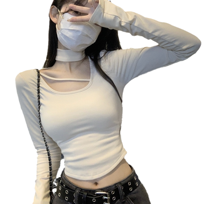 春秋季薄款内搭t恤女长袖打底衫