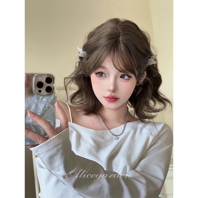 韩系气质修脸短卷发jk全头套