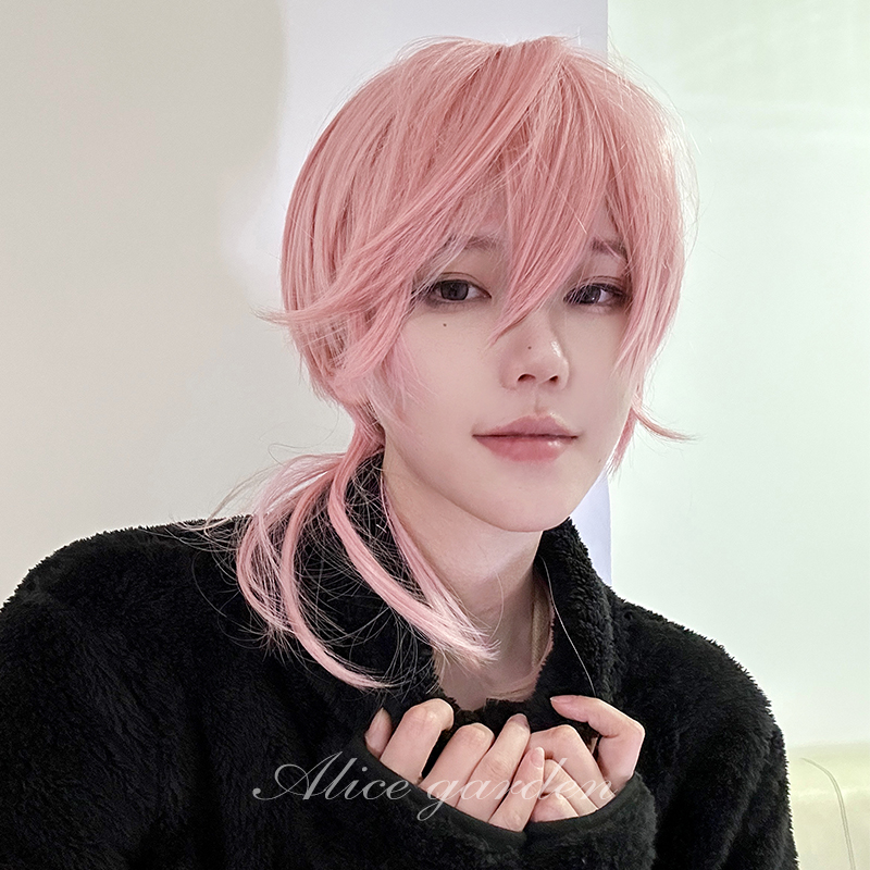 AG假发男女短发网红粉色韩版帅气自然cos日常原宿可爱正太基佬毛