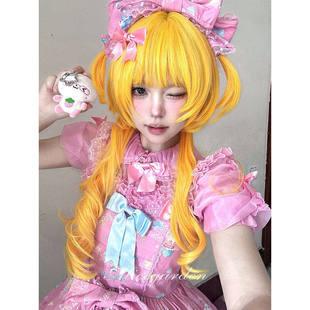 AG假发女长发网红Lolita『柠乐喵语』古早亚文化水母头卷发jk头套