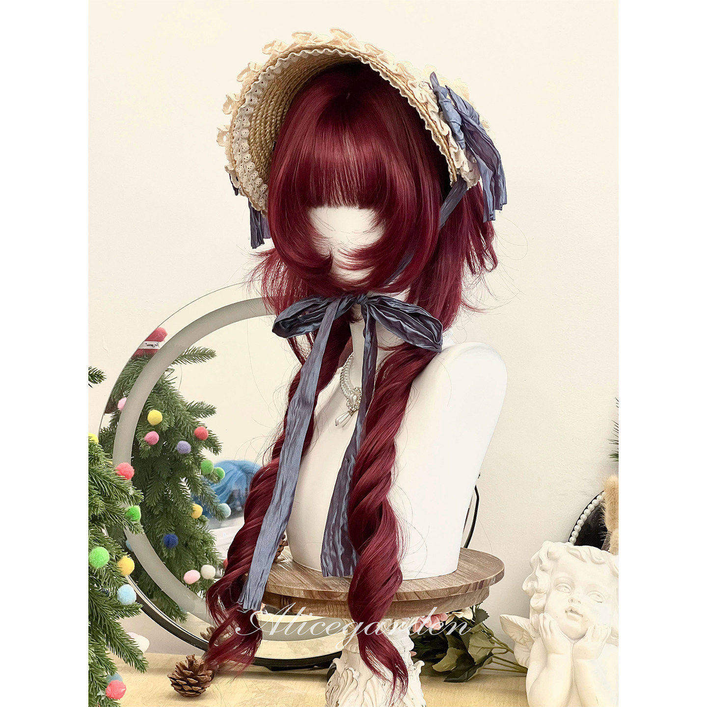 AG假发女长发网红Lolita『草莓挞』次元漫感气质长卷发jk修颜头套