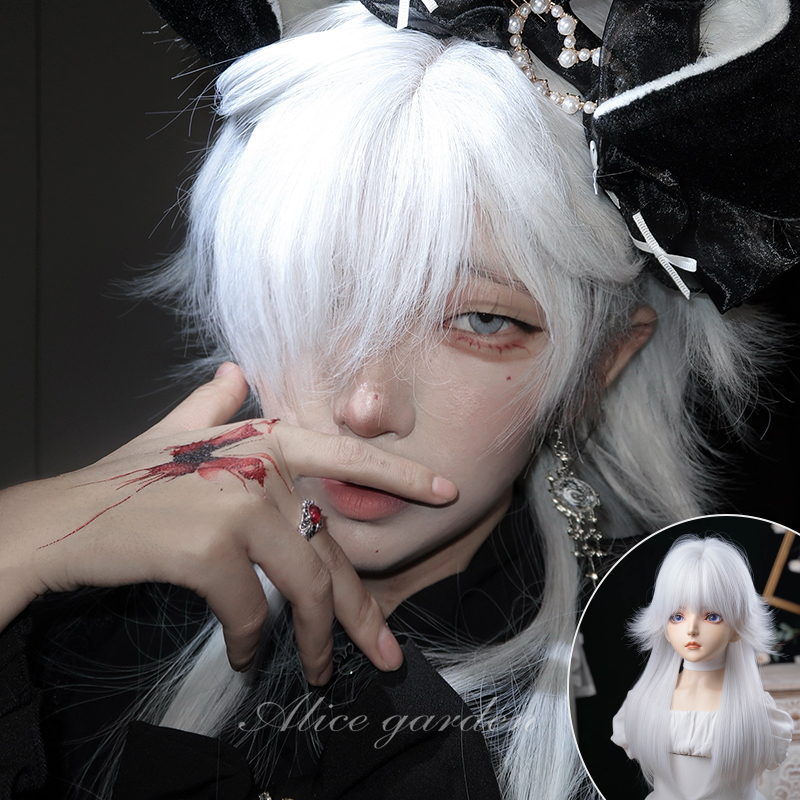 亚文化漫感反翘直发jk全头套