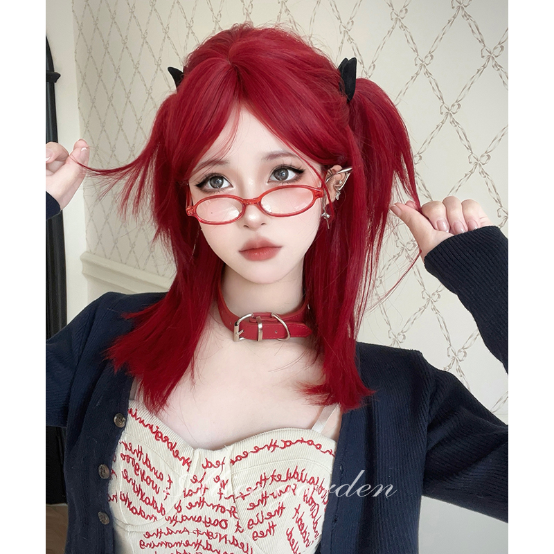 网红jk甜酷辣妹中分刘海中长发