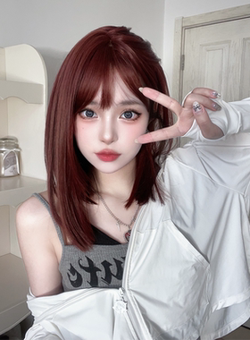 alicegarden斜碎刘海长直发