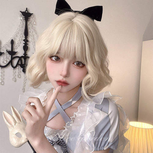 alicegarden高温丝短卷假发
