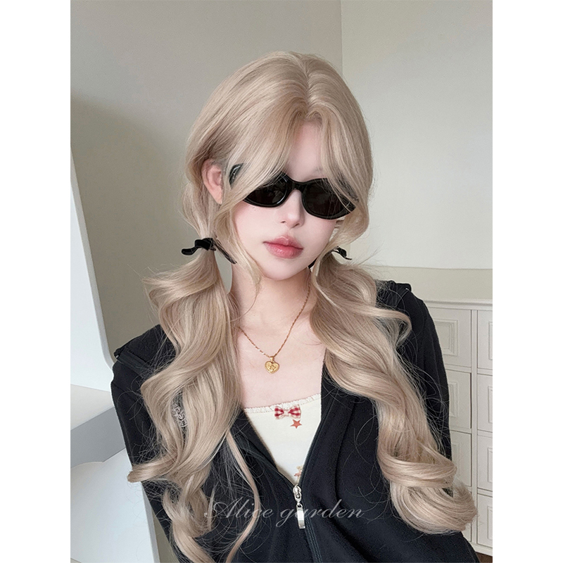 气质甜美前额蕾丝卷发头套