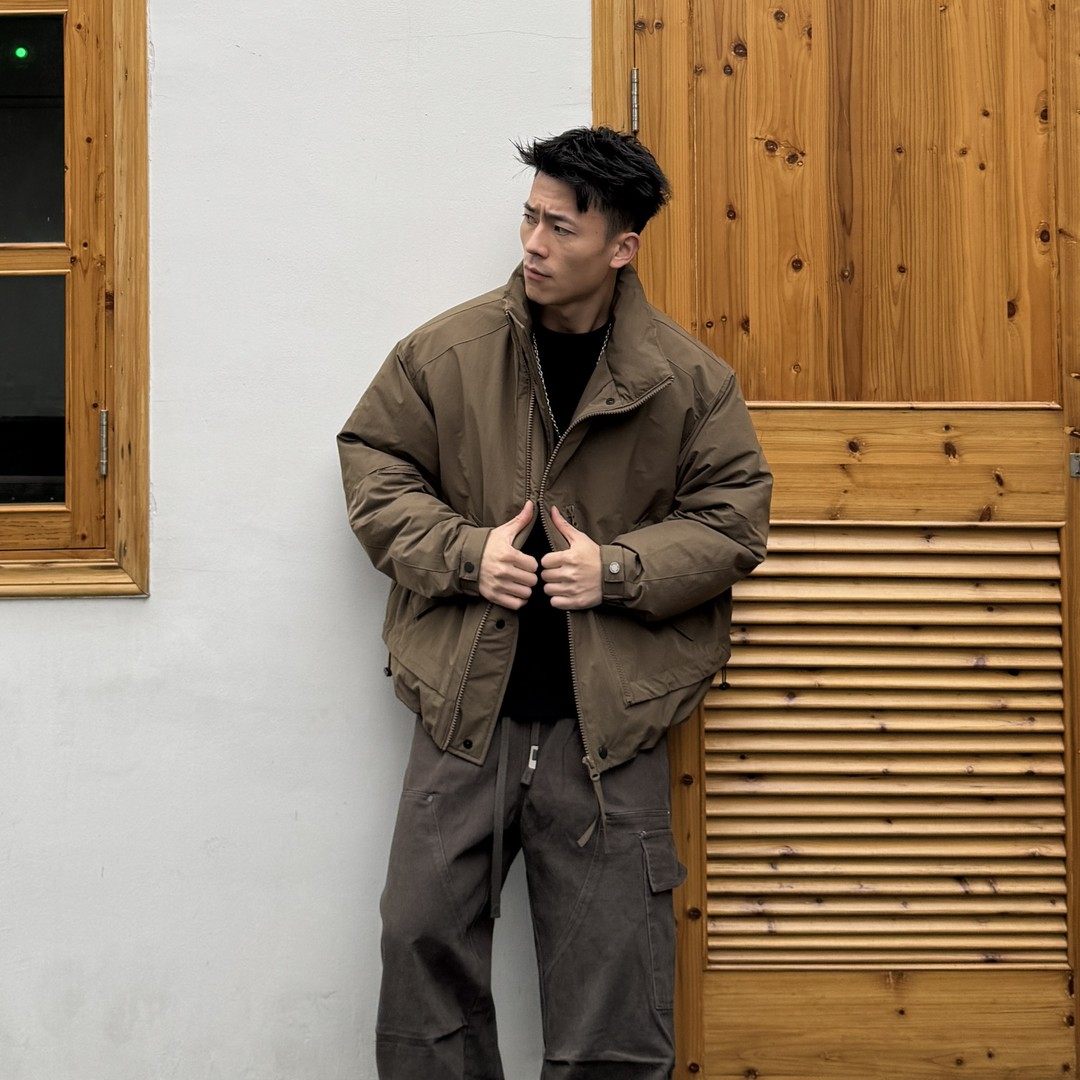 美式高街大口袋工装羽绒服男外套