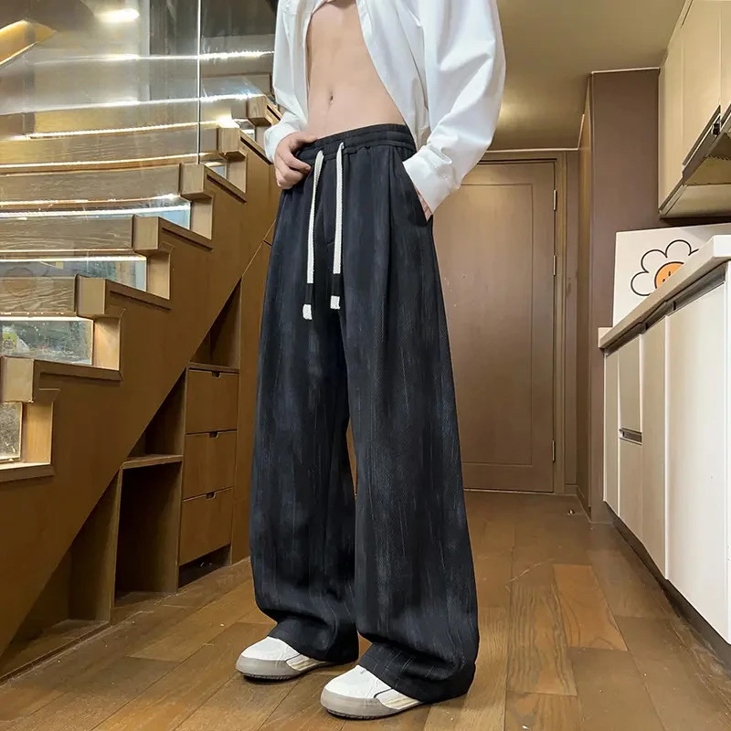 美式高街扎染裤子男大码休闲长裤