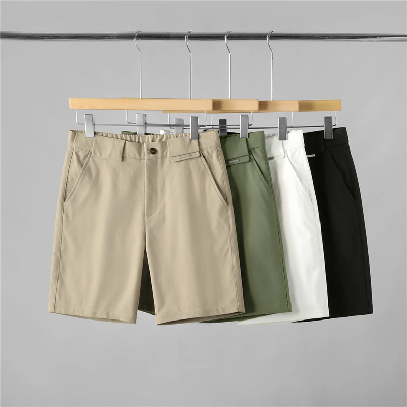 cleanfit轻奢纯色西装短裤男
