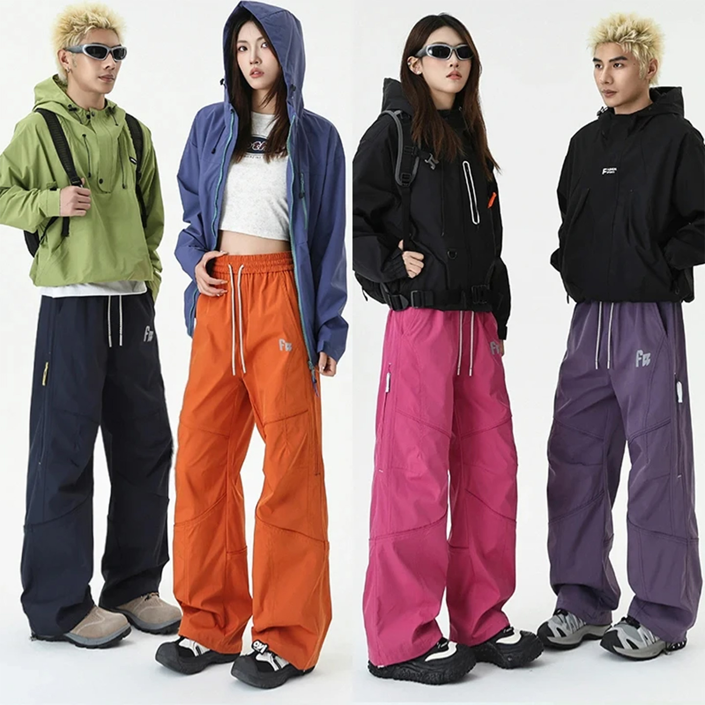 美式户外三防冲锋裤男直筒裤子