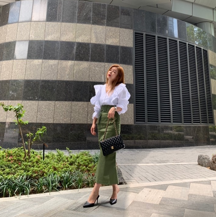 高腰修身包臀中长款半身裙秋 韩国Ins网红百搭显瘦洋气小A字长裙11月08日最新优惠