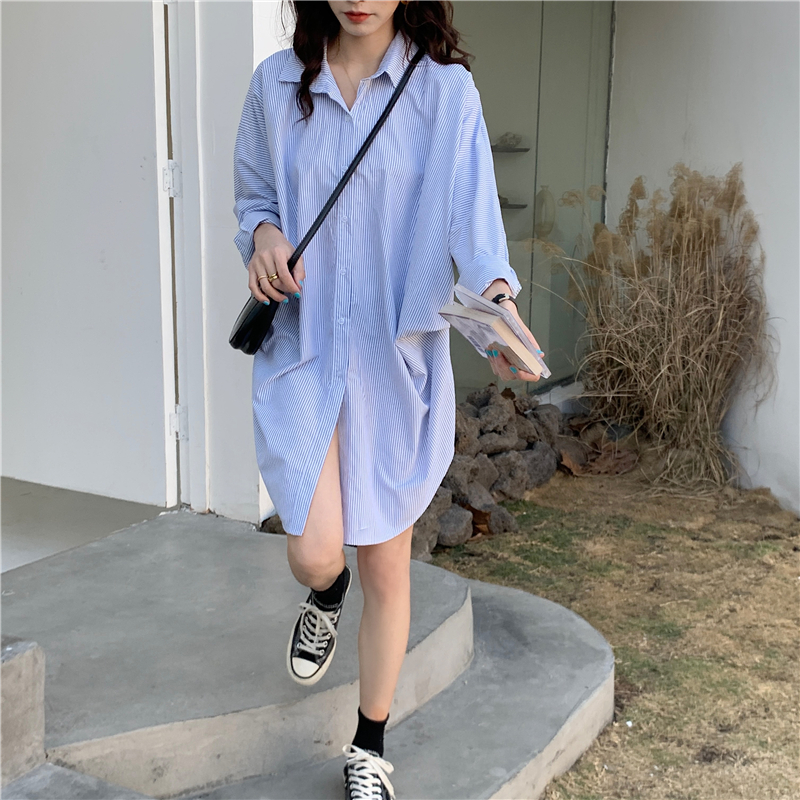 Real price loose Neck Long Sleeve Shirt