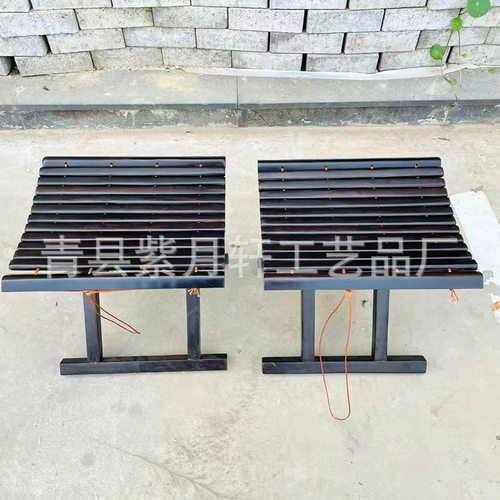 紫光檀乌木折叠马扎板