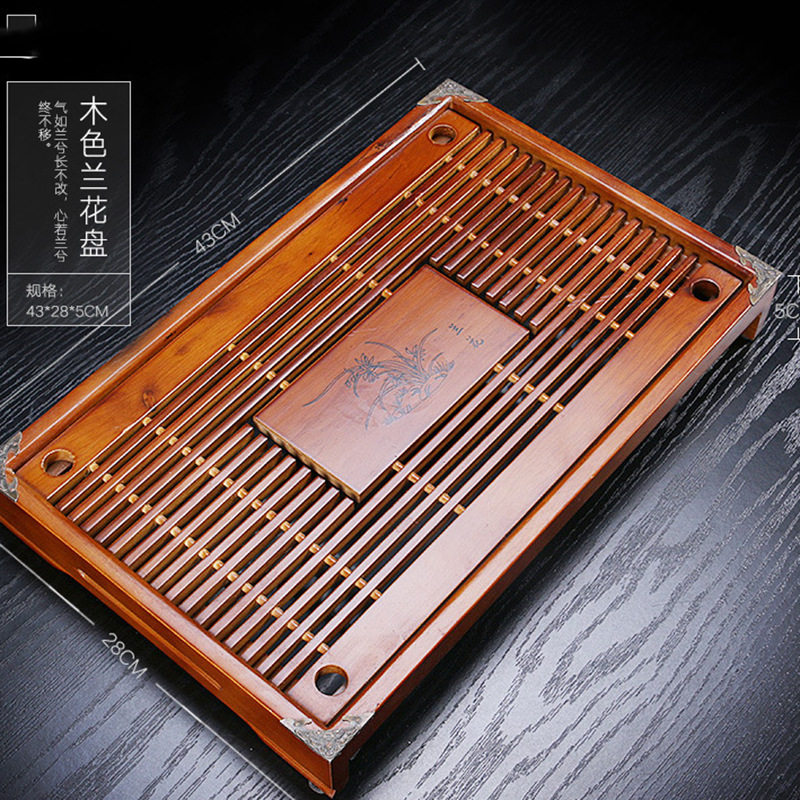 大号高档功夫柯木茶盘实木茶托盘茶具竹木茶海套装小兰香