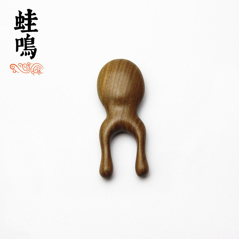 绿檀按梳香木梳天然原木绿檀木梳加厚整木防静电小青蛙三效合一