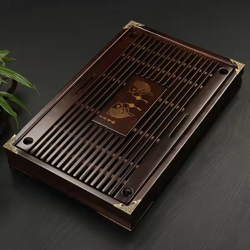 实木茶盘家用功夫茶具茶台茶海茶托简约储水托盘迷你小号茶座