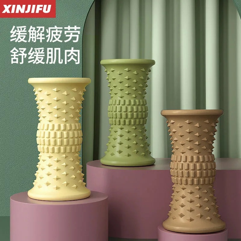 健身泡沫轴肌肉放松滚轴瘦腿狼牙按棒筋膜滚腿喇叭型足底按轮