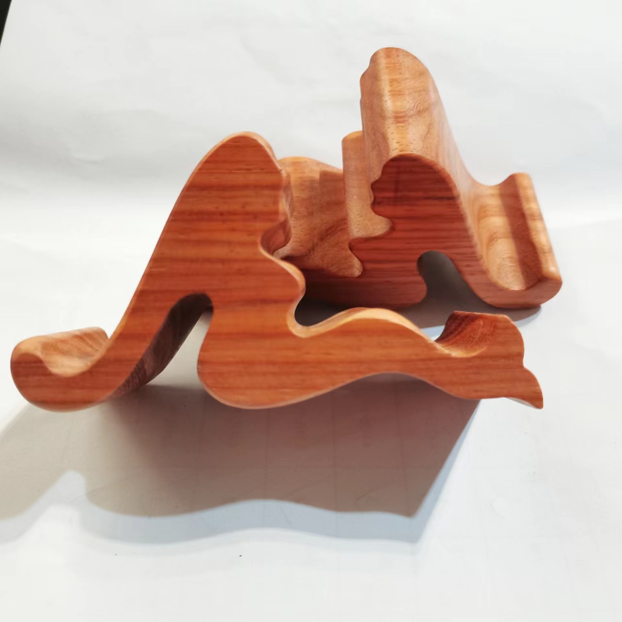 美人鱼支架红花梨美人鱼手机支架桌面木质简约手机支架