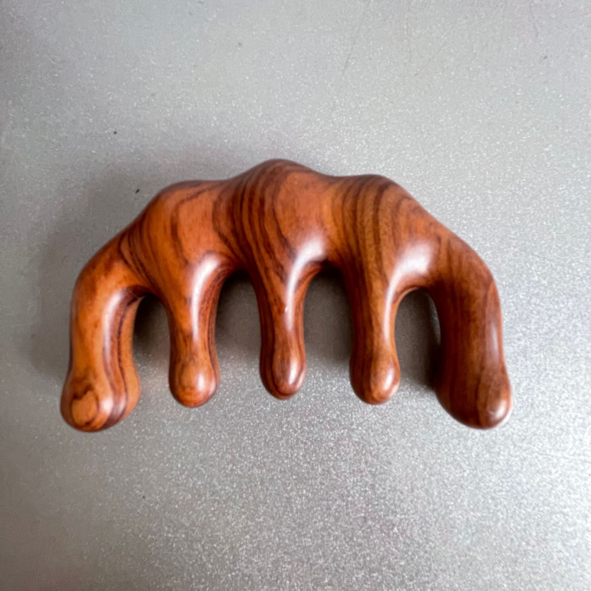 红木檀木按梳疏通经络穴位梳子头皮实木梳头部拨筋经络梳五指梳