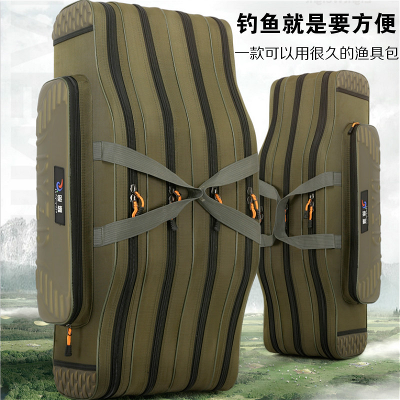 鱼竿包新款渔具包大全多功能大轻便型帆布多功能防水装备肚钓鱼包