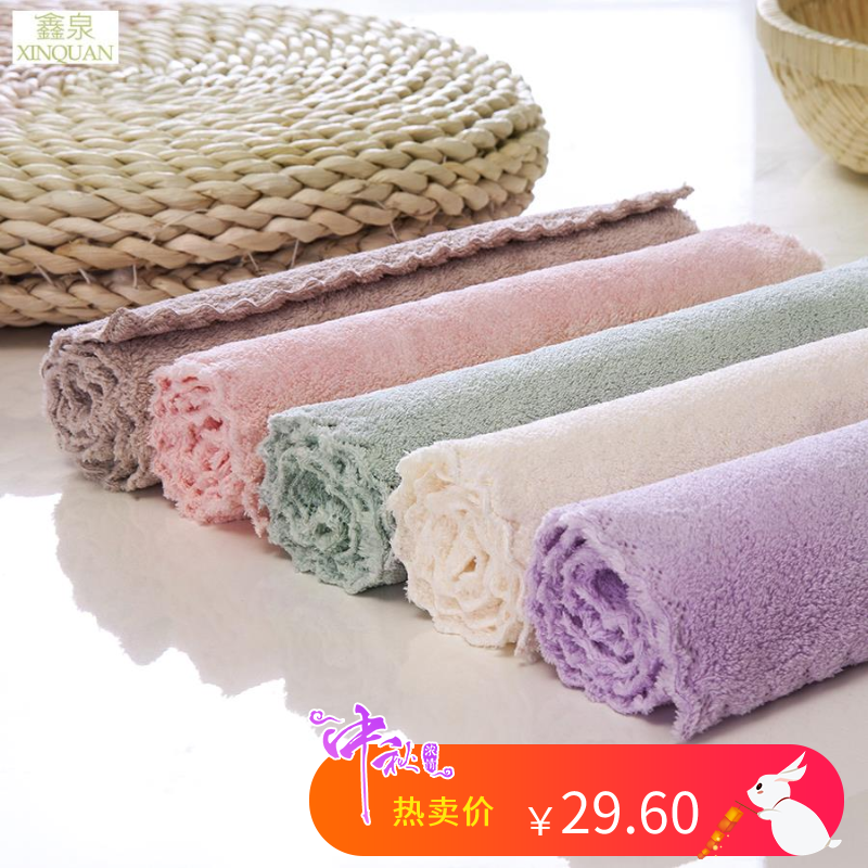 儿童毛巾两条装吸水小方巾四条纯棉口水巾洗脸毛巾比宝宝吸水