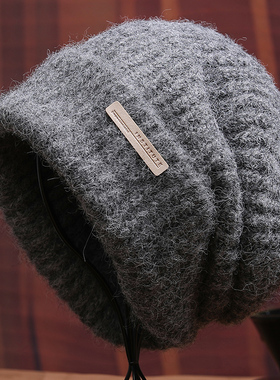 秋冬季帽子男款毛线帽2025保暖大头围冷帽显脸小针织堆1128n