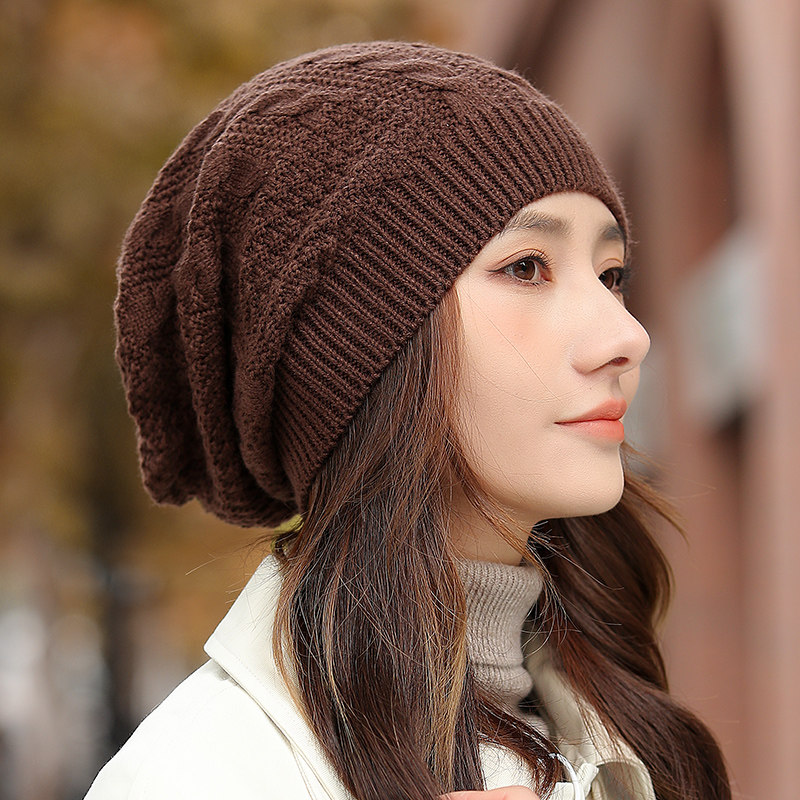 帽子女士秋冬季洋气显脸小针织帽2025新款时尚毛线帽保暖堆1214r