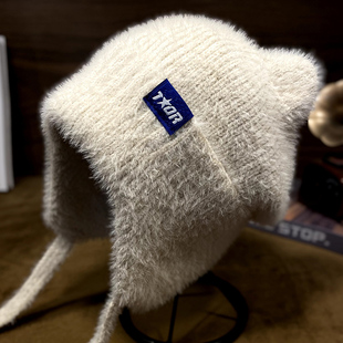 毛线帽子女款秋冬季保暖可爱针织帽2025新款时尚冷帽防寒包头棉帽