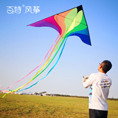 潍坊风筝百特风筝儿童成人七彩凤凰彩虹风筝网红新款 微风易飞风筝