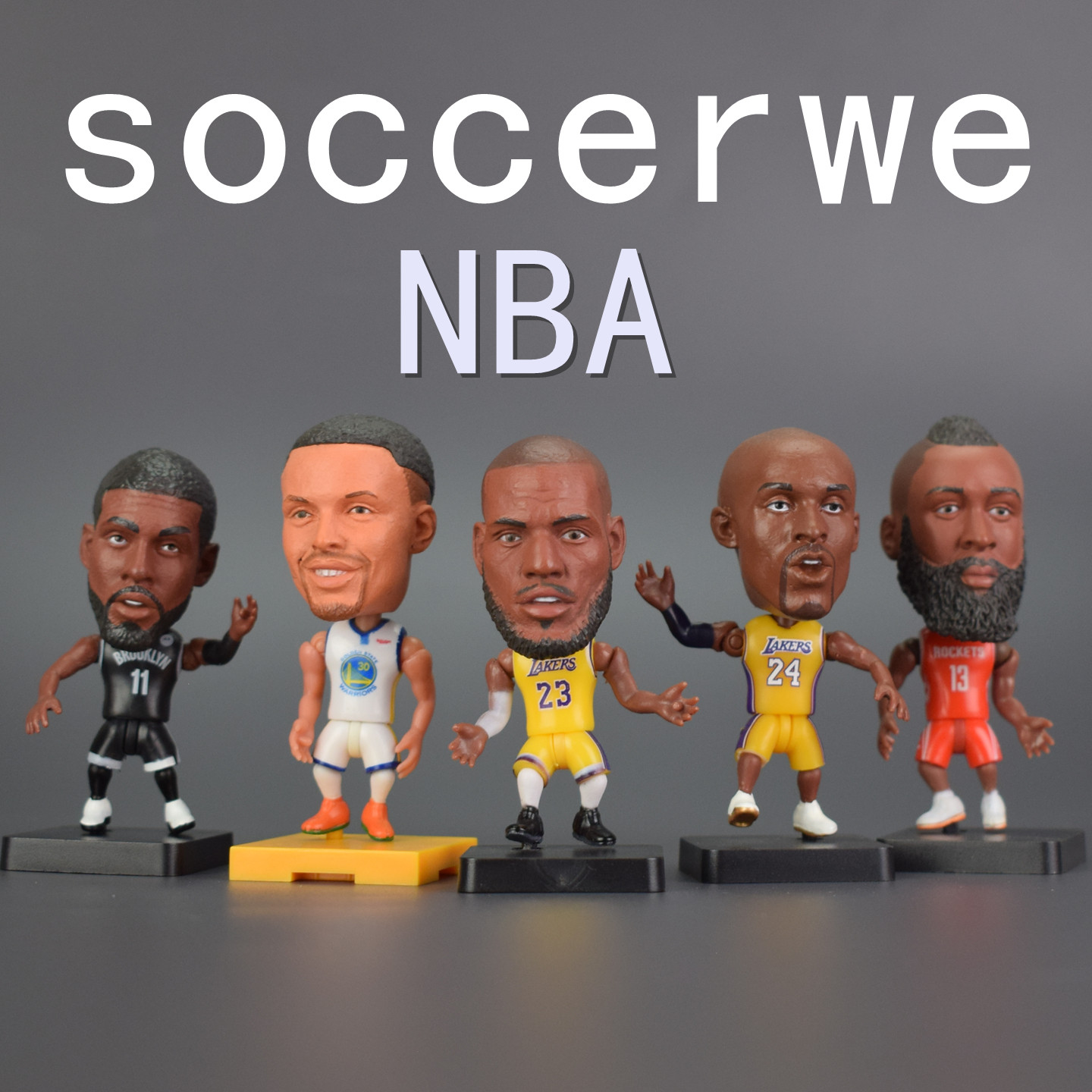 NBA篮球公仔手办摆件球星模型 湖人勇士詹姆斯库里热火凯尔特人