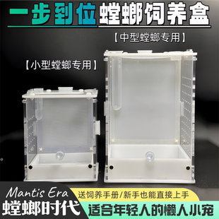 螳螂饲养盒昆虫饲养盒一步到位高透亚克力饲养盒树蛙饲养盒