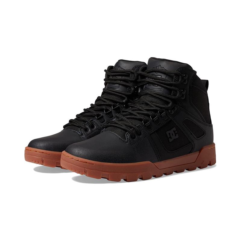 DC SHOES高帮防水皮革板鞋男款户外休闲运动雪地靴
