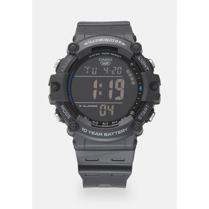 代购卡西欧男士腕表夜光闹钟计时日期黑色防水塑料合成带运动