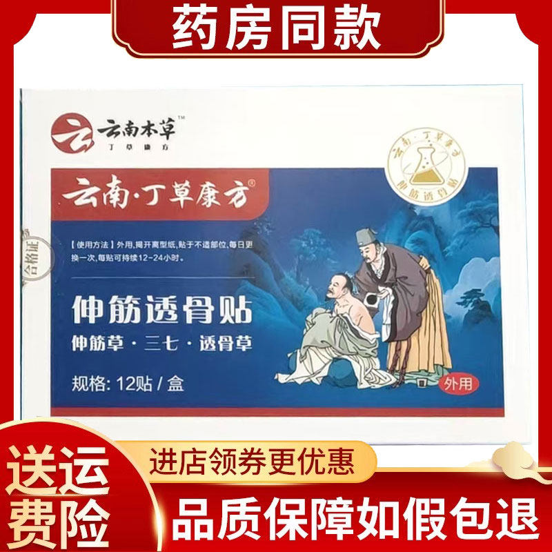 云南丁草康方伸筋透骨贴外用12贴/盒