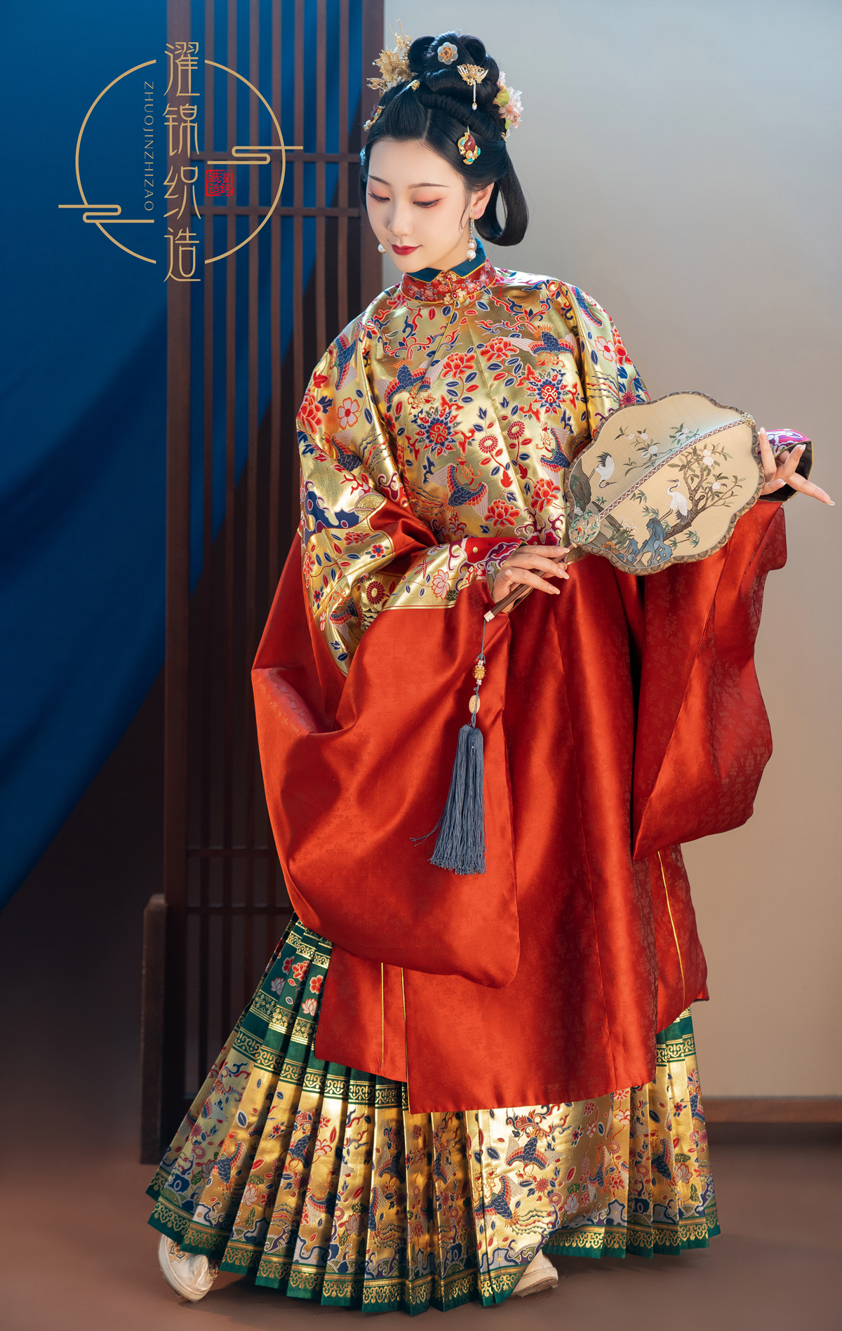 濯锦织造明制妆花纱汉服