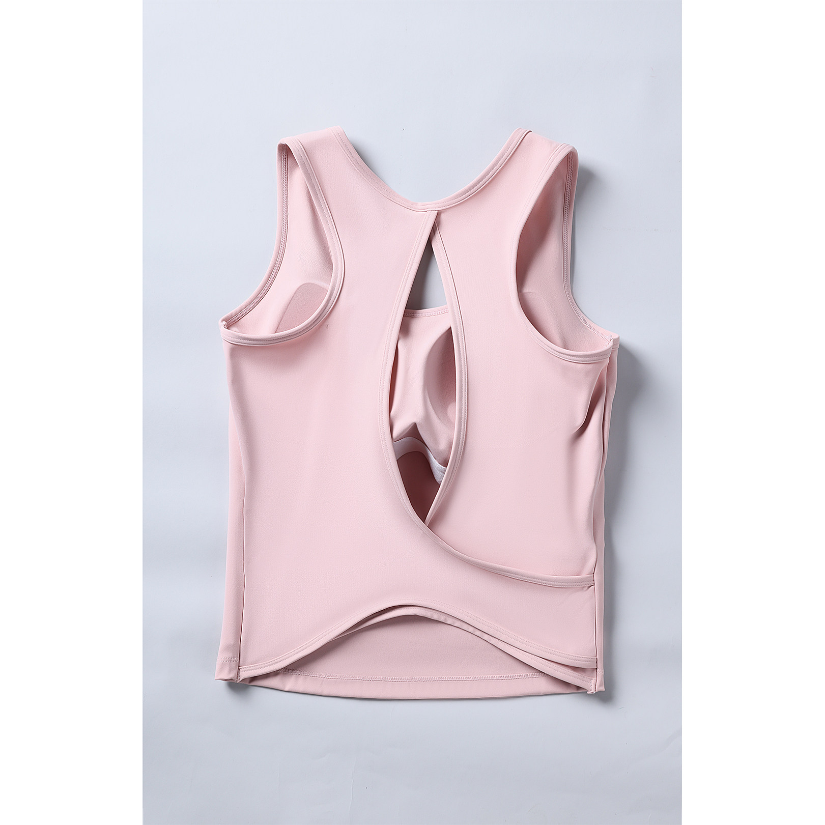 镂空美背短款带胸垫一体瑜伽上衣BX307