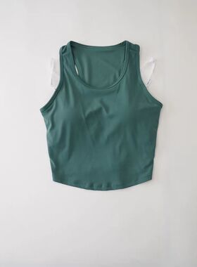 裸感运动文胸无袖U领瑜伽背心（LUWX1105）