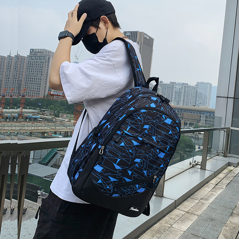 新款初中生书包男青少年大容量高颜值帅气女大学生短途旅行双肩包