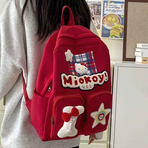 kt猫书包日系女初中生高颜值小众小学生可爱春游哈喽Kitty双肩包