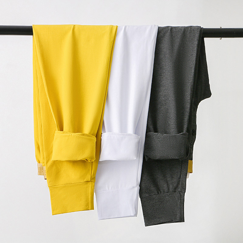 男士秋裤单件纯棉薄款紧身打底衬裤线裤青年修身保暖秋冬季青年潮