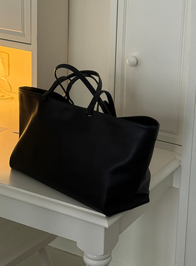 SLO“极简托特包”经典头层牛皮包大容量日常通勤百搭真皮单肩包